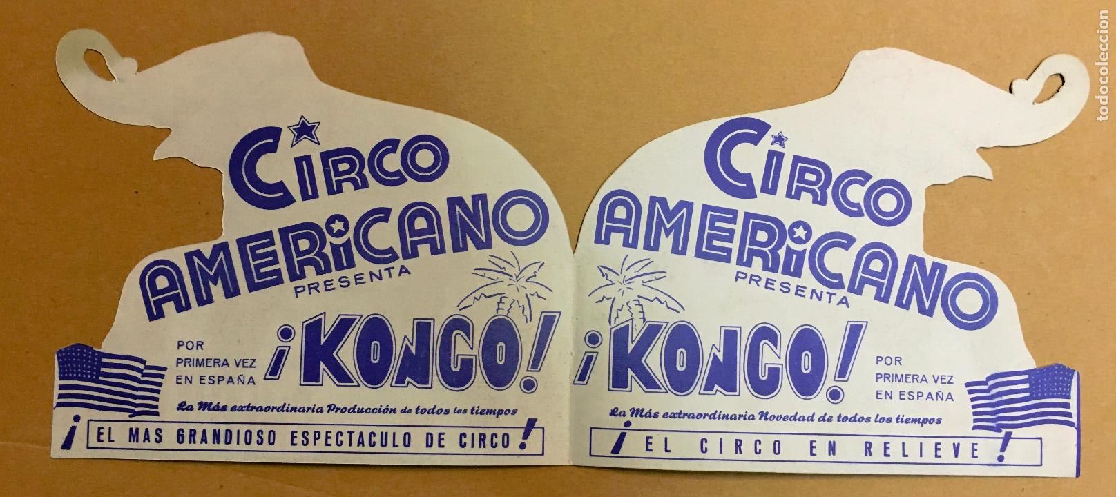 Cine: PTCC 166 CONGO PROGRAMA DOBLE ELEFANTE TROQUELADO CIRCO AMERICANO - Foto 4