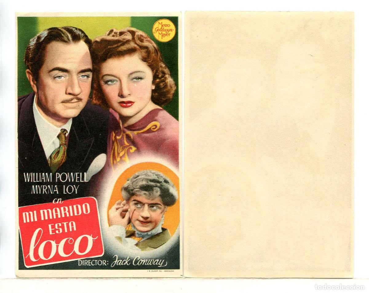  Foglietti di film di film antichi di cinema: MI MARIDO EST&Aacute; LOCO, con Myrna loy.