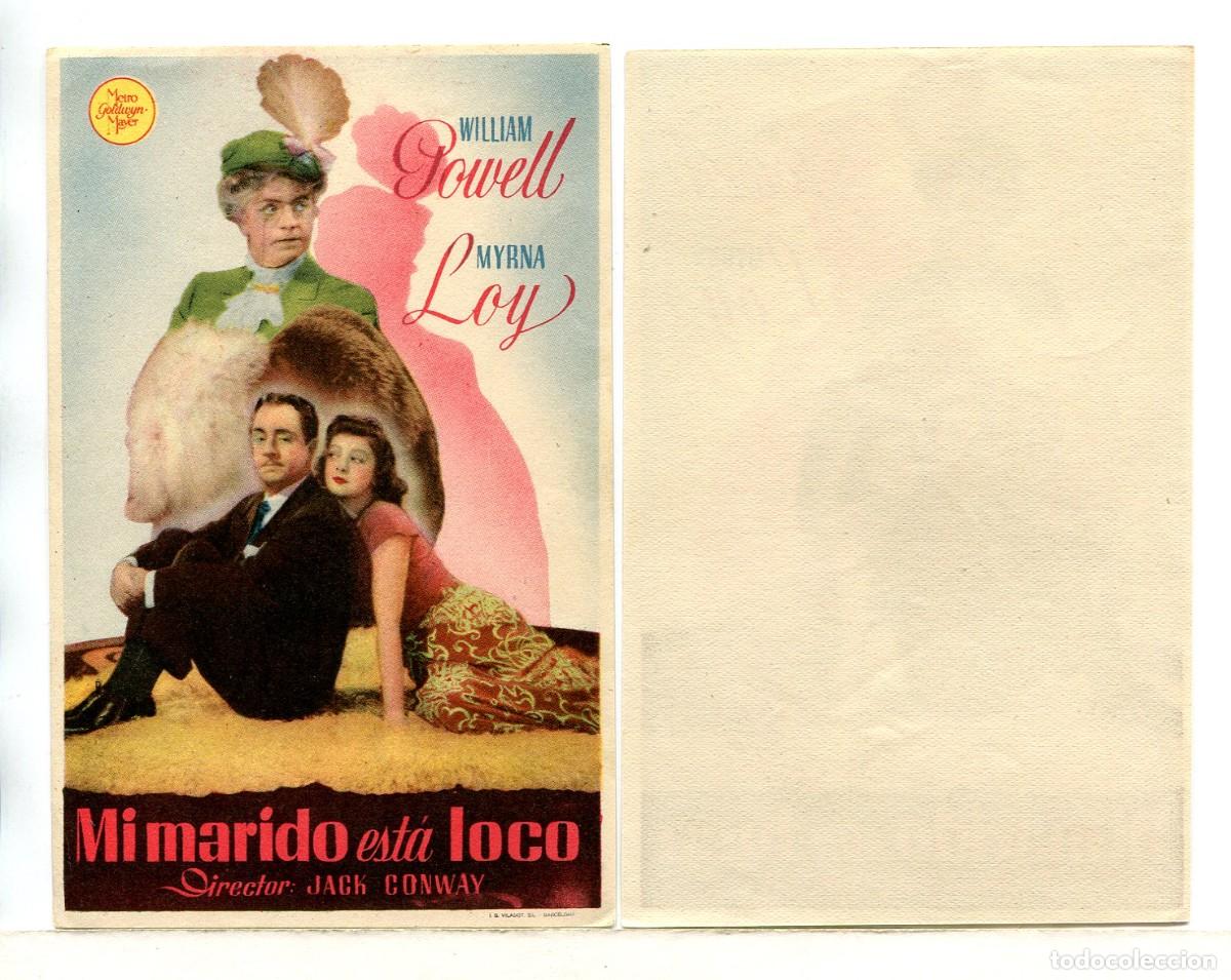  Foglietti di film di film antichi di cinema: MI MARIDO EST&Aacute; LOCO, con Myrna loy.