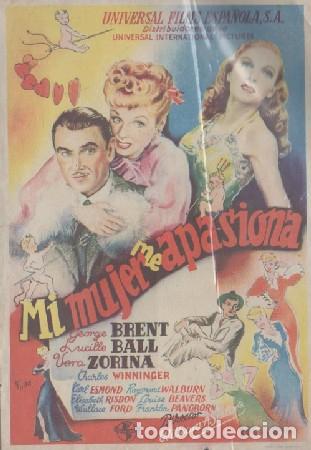 Flyers Publicitaires de Films Anciens: PROGRAMA DE CINE: MI MUJER ME APASIONA PC-6104