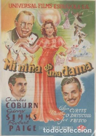 Flyers Publicitaires de Films Anciens: PROGRAMA DE CINE: MI NI&Ntilde;A ES UNA DAMA PC-6105