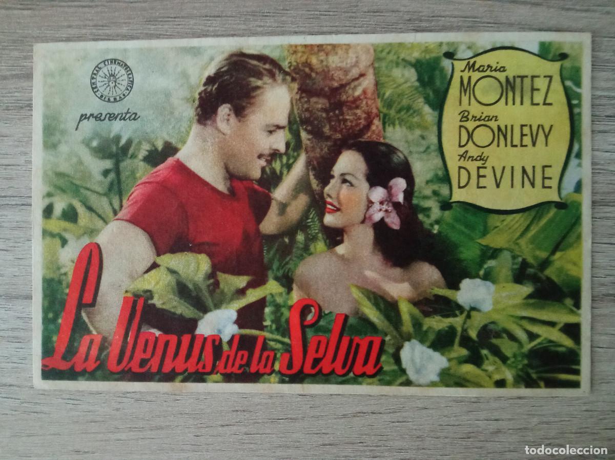  Foglietti di film di film antichi di cinema: LA VENUS DE LA SELVA, MARIA MONTEZ, DISTRIBUIDORA CENTRAL
