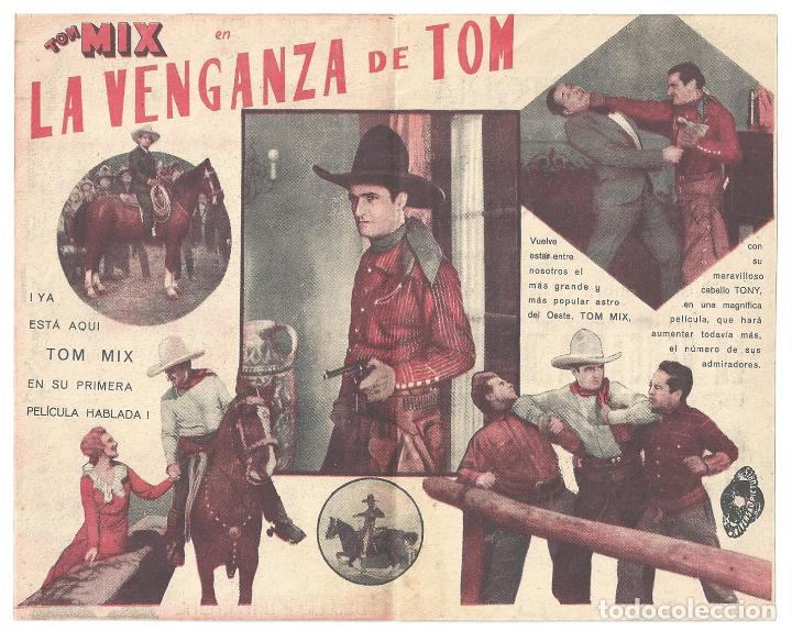 Cine: PTCC2 14 LA VENGANZA DE TOM PROGRAMA DOBLE UNIVERSAL TOM MIX - Foto 2