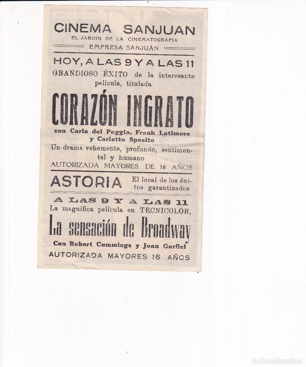 Cine: CORAZON INGRATO .- CARLA del POGGIO - Foto 2