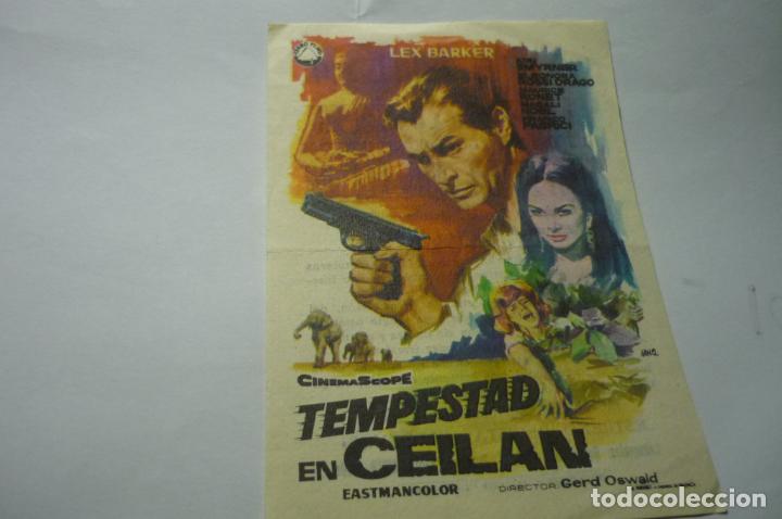 Cine: programa tempestad en ceilan,.lex barker publicidad avenida reus - Foto 1