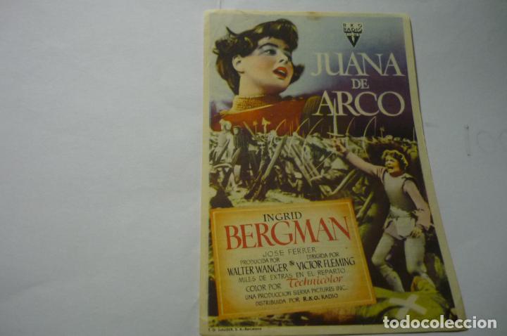 Cine: programa juana de arco.-ingrid bergmn.-publicidad tivoli y centro vendrell - Foto 1
