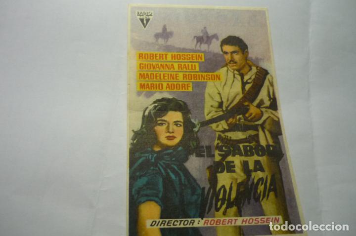 Cine: programa el sabor de la violencia,.robert hossein publicidad bartrina reus - Foto 1