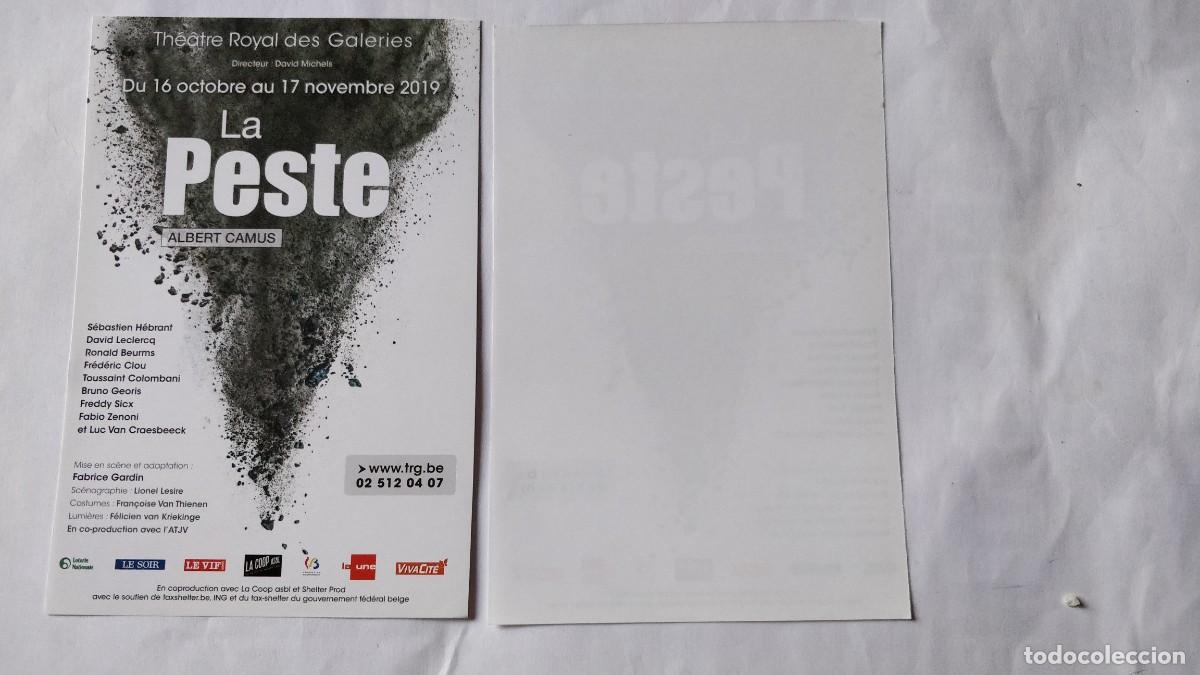Cine: LA PESTE, ALBERT CAMUS, PROGRAMA DE MANO. EN FRANC&Eacute;S. 10X15CTMS. NUEVO.