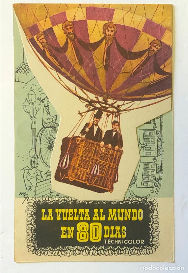  Flyers Publicitaires de films Anciens: LA VUELTA AL MUNDO EN 80 DIAS - TROQUELADO