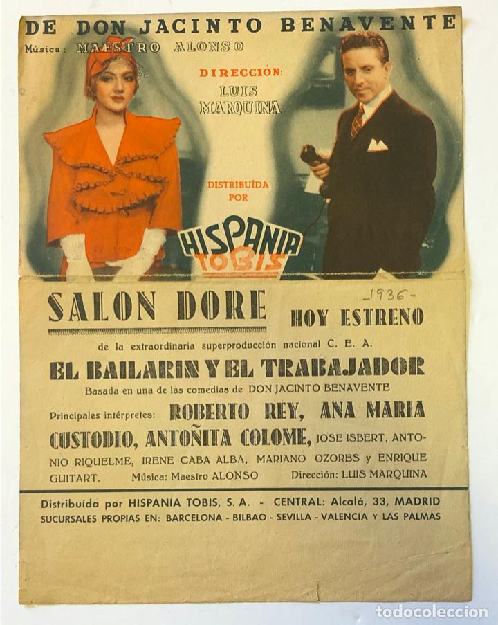 Cine: EL BAILARIN Y EL TRABAJADOR, DOBLE - Foto 3