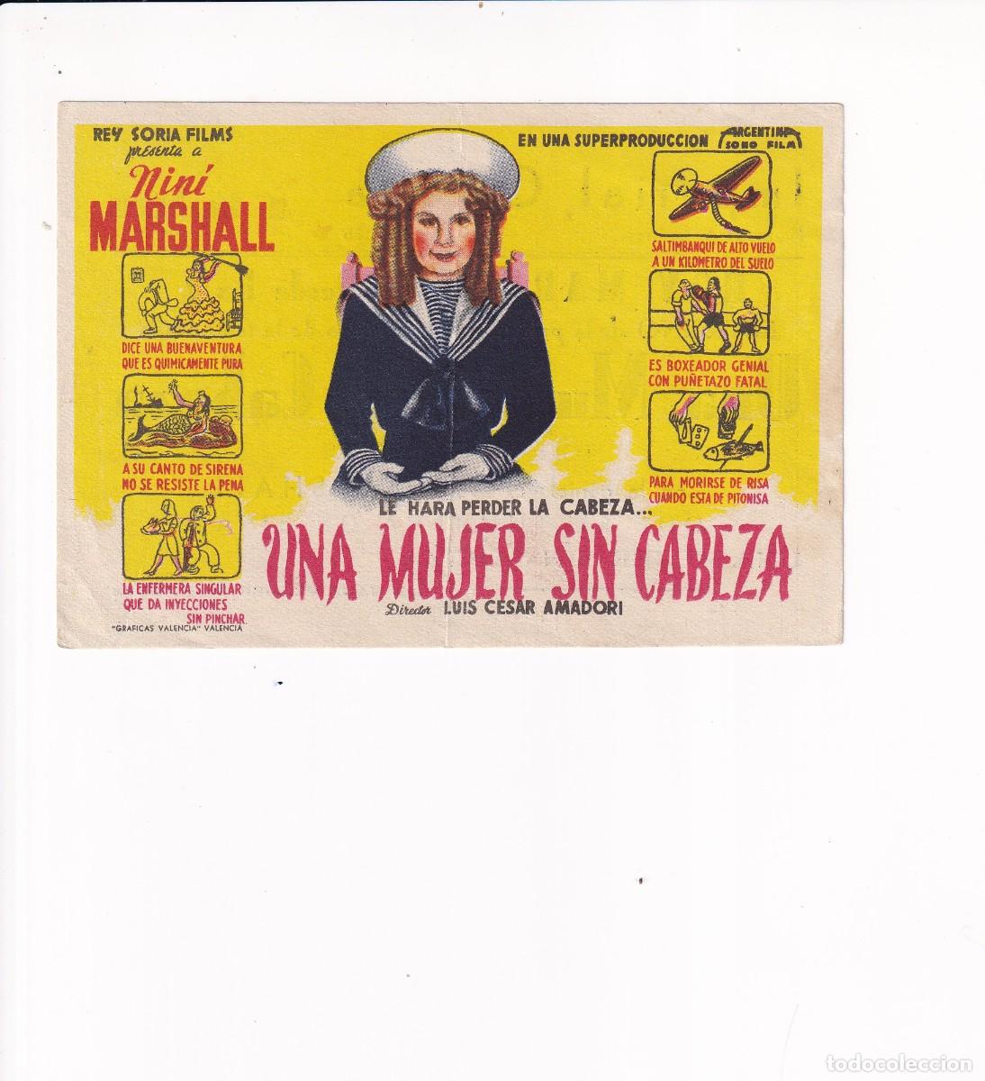 Cine: UNA MUJER SIN CABEZA .- NINI MARSHALL - Foto 1