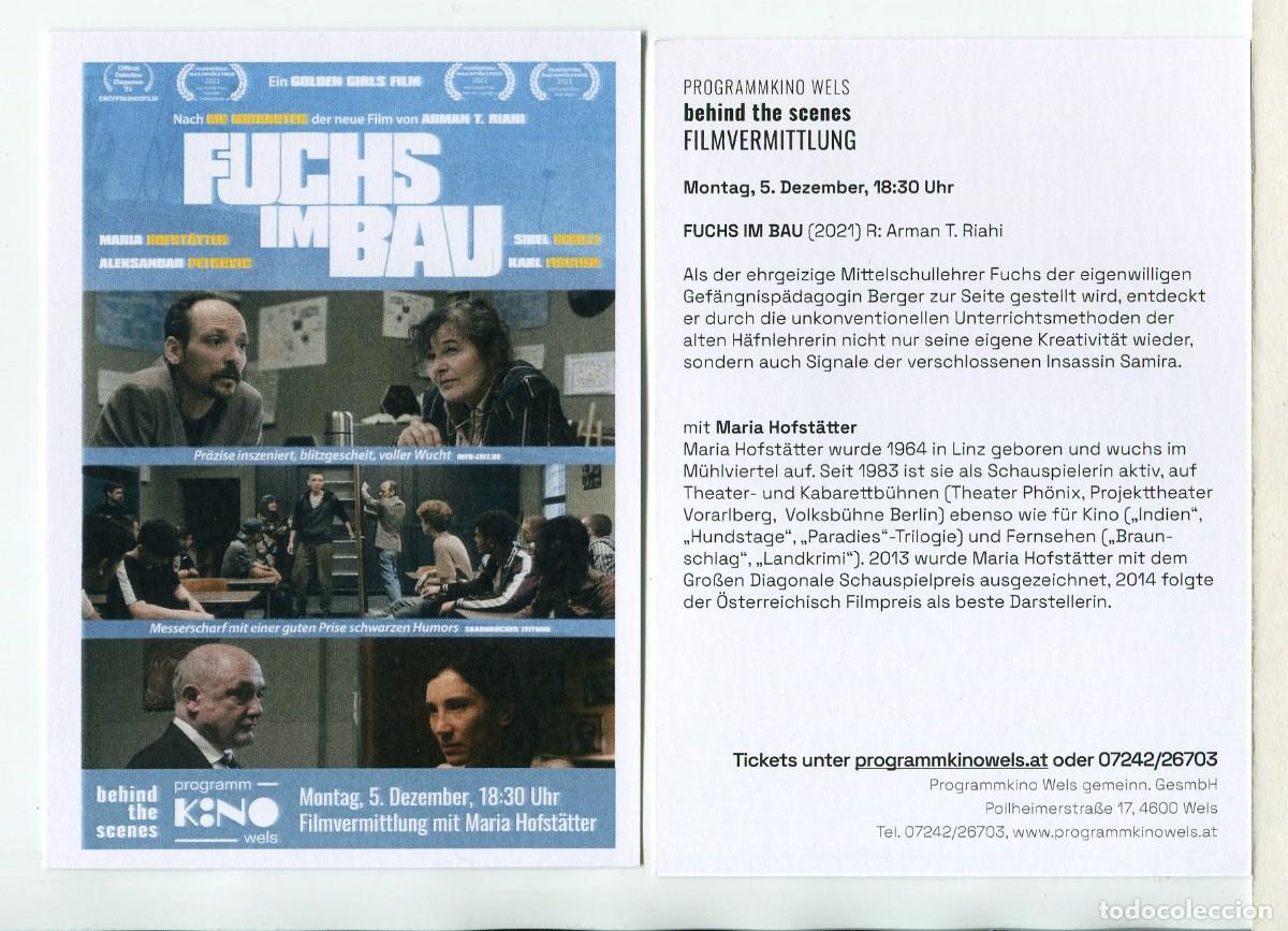 Kino: FUCHS IM BAU, PROGRAMA AUSTRIACO.