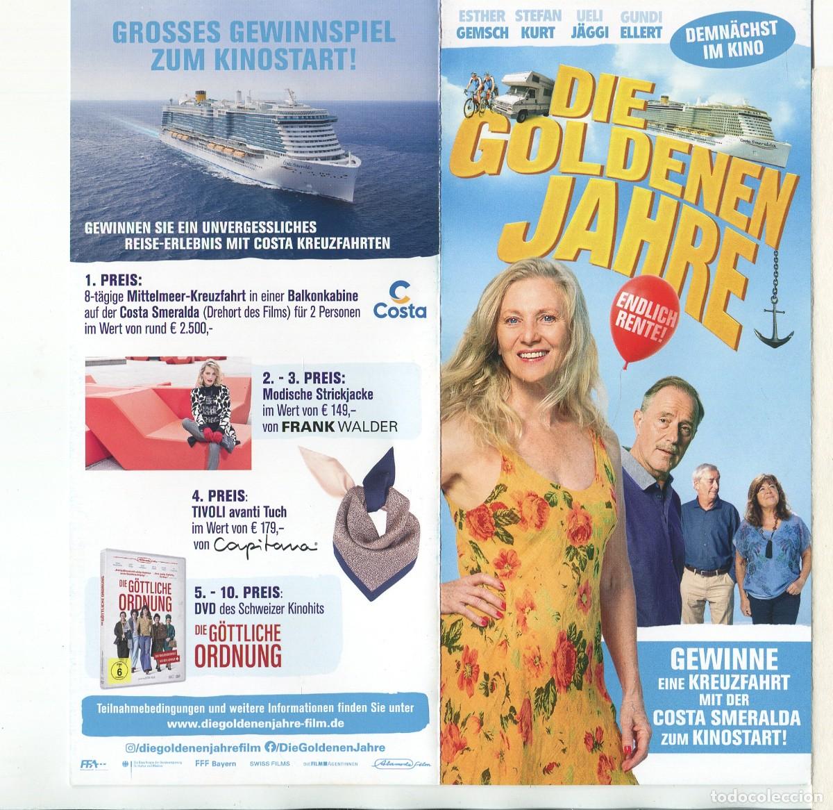 Kino: DIE GOLDENEN JAHRE, con Esther Gemsch. PROGRAMA AUSTRIACO. 10 X 21 cm. cerrado.