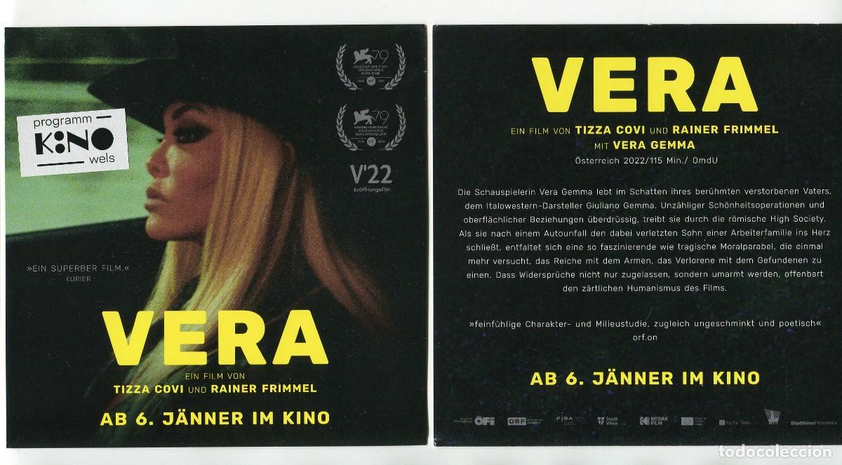Kino: VERA, de TIZZA COVI. PROGRAMA AUSTRIACO. 15 X 15 cm.
