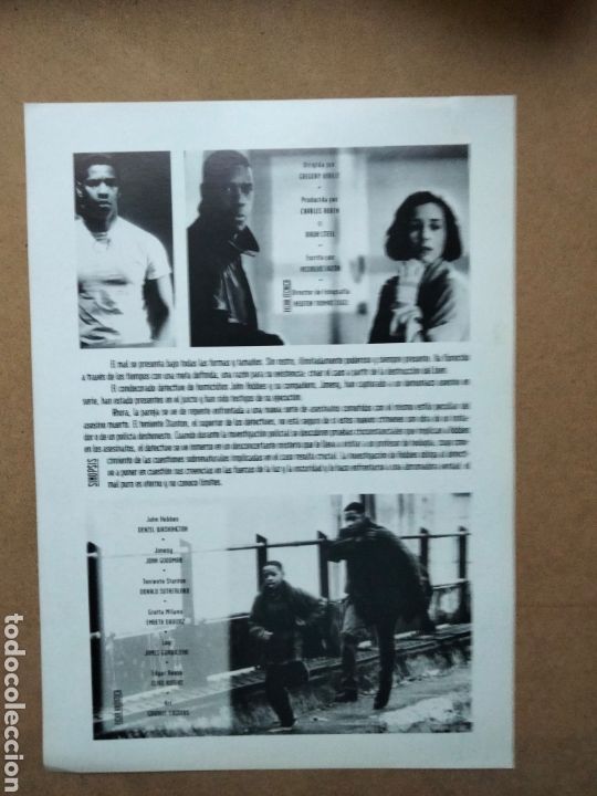 Cine: Folleto de mano pelicula Fallen DIN A4 - Foto 2