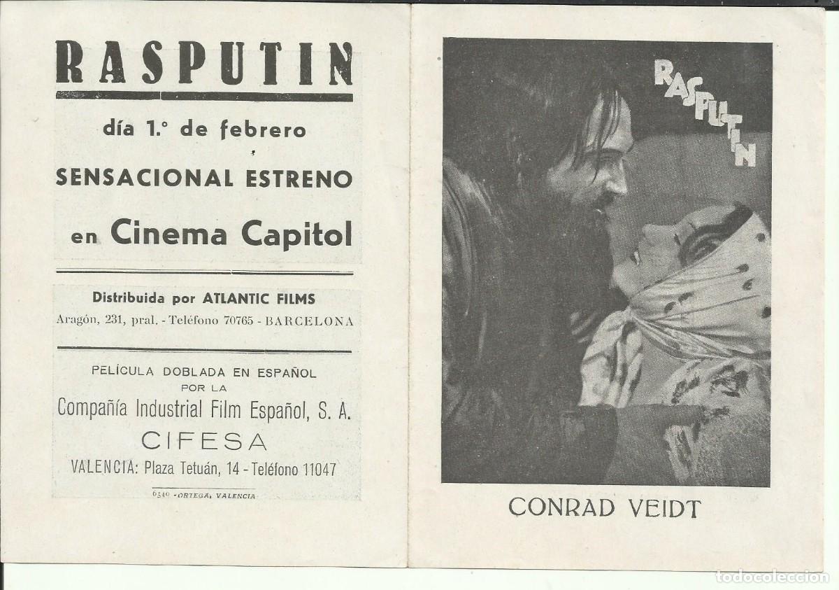 Cine: PTCC2 15 RASPUTIN PROGRAMA DOBLE ATLANTIC CONRAD VEIDT DOBLAJE CIFESA - Foto 1