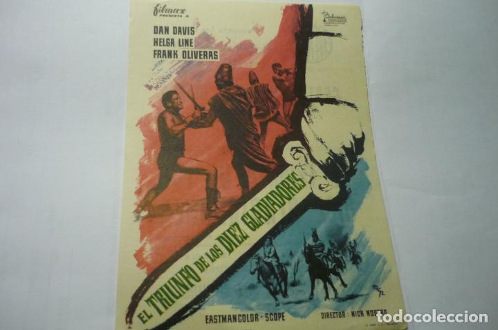 Cinema: programa el triunfo de los diez gladiadores--publicidad avenida reus