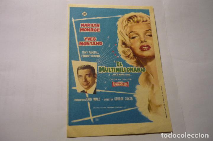 Cine: programa el multimillonario marilyn monroe publicidad bartrina reus - Foto 1