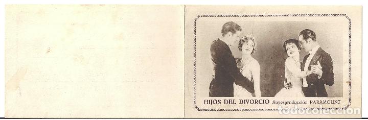 Cine: PTCC2 15 HIJOS DEL DIVORCIO PROGRAMA DOBLE PARAMOUNT CLARA BOW ESTHER RALSTON - Foto 3