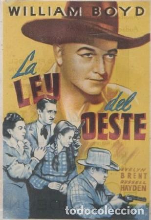 Cine: PROGRAMA DE CINE. LA LEY DEL OESTE PC-6228