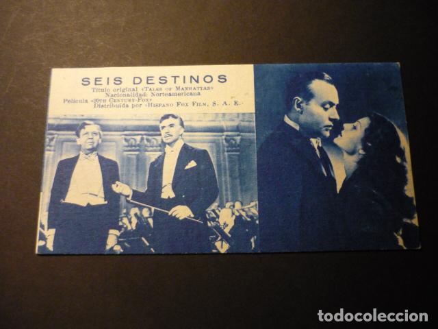 Cine: SEIS DESTINOS PROGRAMA DE MANO - Foto 1