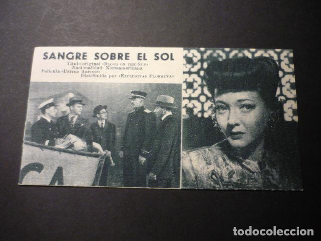 Cine: SANGRE SOBRE EL SOL PROGRAMA DE MANO FICHA TECNICA - Foto 1