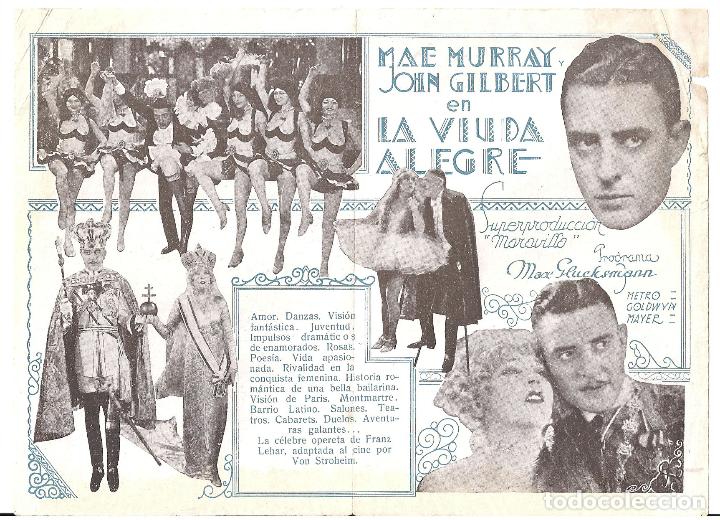 Cine: PTCC2 16 LA VIUDA ALEGRE PROGRAMA DOBLE URUGUAYO MGM MAE MURRAY JOHN GILBERT - Foto 2