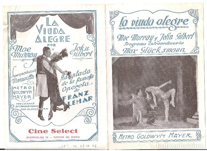 Cine: PTCC2 16 LA VIUDA ALEGRE PROGRAMA DOBLE URUGUAYO MGM MAE MURRAY JOHN GILBERT - Foto 1