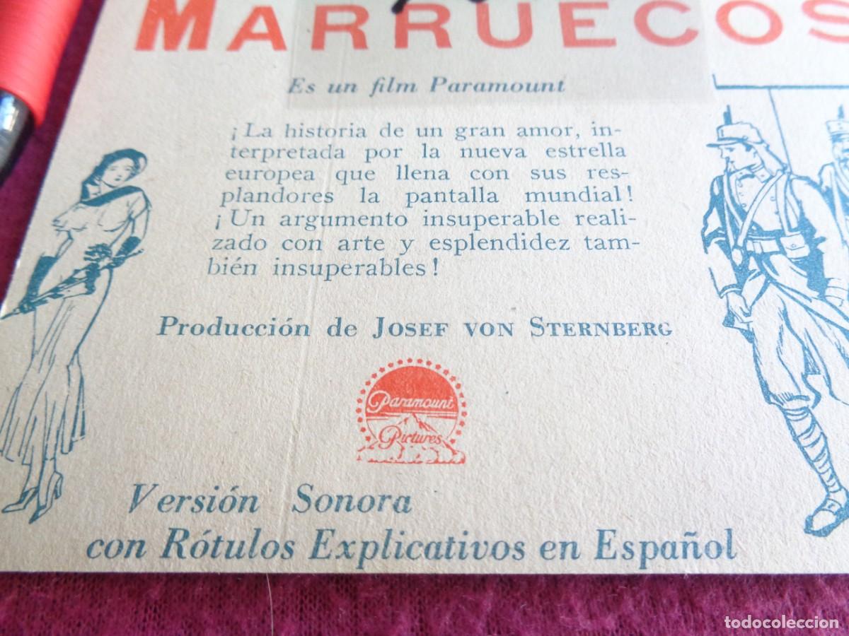Cine: MARRUECOS - GARY COOPER - MARLENE DIETRICH - PROGRAMA DOBLE ORIGINAL - A&Ntilde;OS 30 - Foto 3