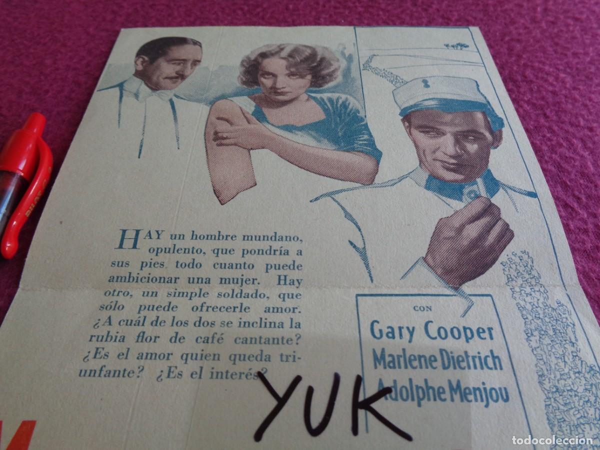 Cine: MARRUECOS - GARY COOPER - MARLENE DIETRICH - PROGRAMA DOBLE ORIGINAL - A&Ntilde;OS 30 - Foto 4