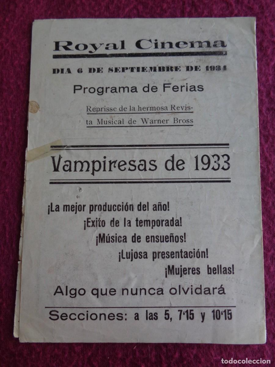 Cine: VAMPIRESAS DE 1933 PROGRAMA DOBLE WARNER GINGER ROGERS RUBY KEELER DICK POWELL JOAN BLONDEL - Foto 5
