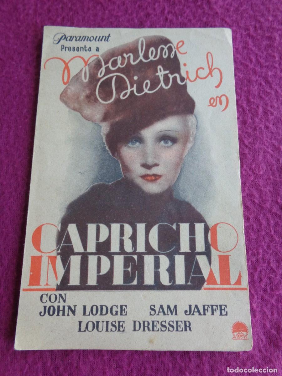 Cine: CAPRICHO IMPERIAL (The Scarlet Empress), PROGRAMA CINE DOBLE, PARAMOUNT, MARLENE DIETRICH, 1935