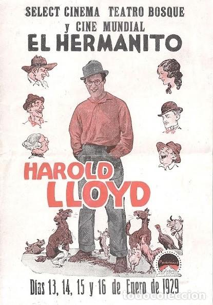 Cine: PTCC7 31 EL HERMANITO PROGRAMA DOBLE PARAMOUNT HAROLD LLOYD - Foto 1