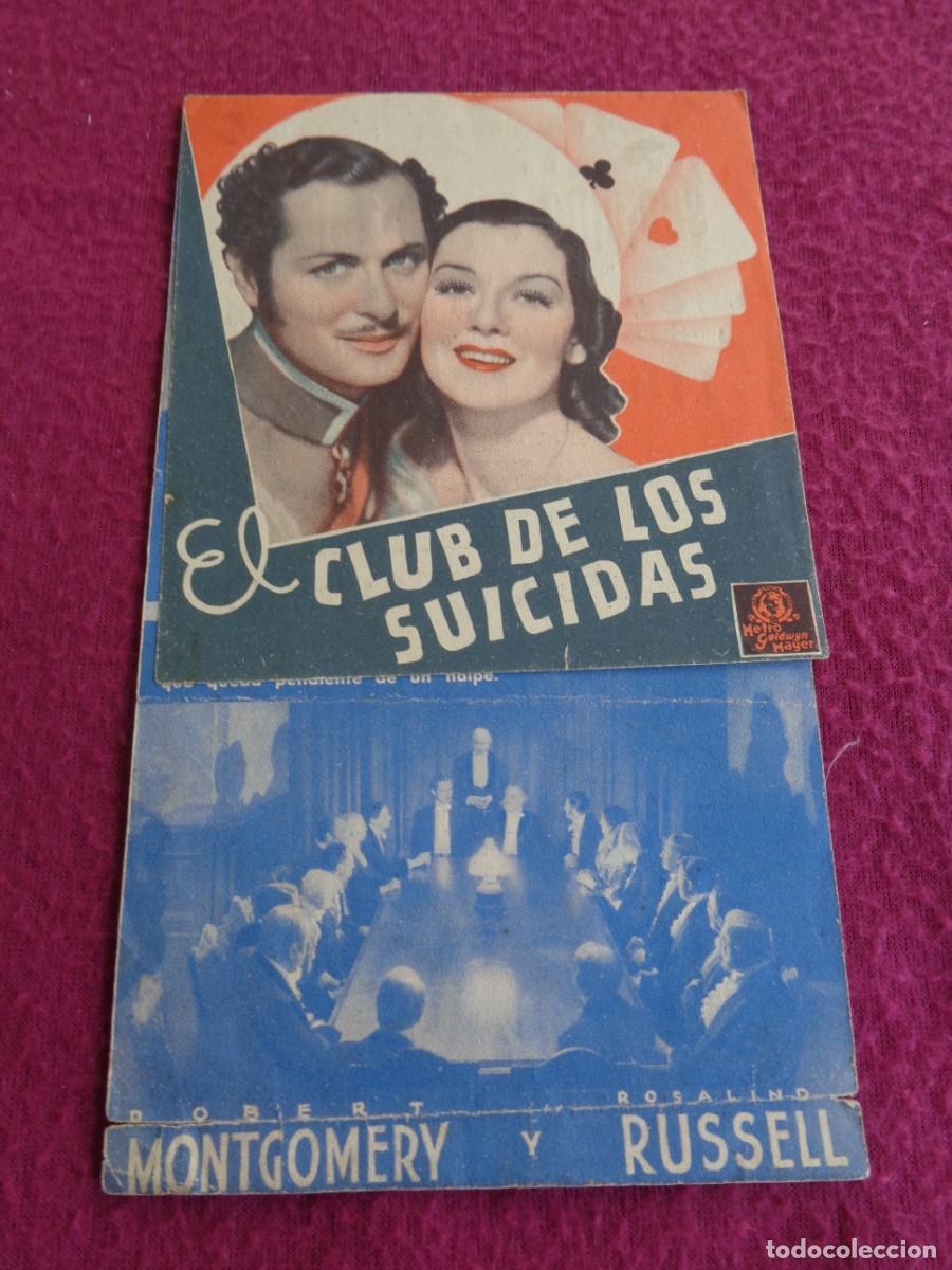 Kino: EL CLUB DE LOS SUICIDAS PROGRAMA DOBLE MGM ROBERT MONTGOMERY ROSALIND RUSSELL 1937 CONTROL OBRERO