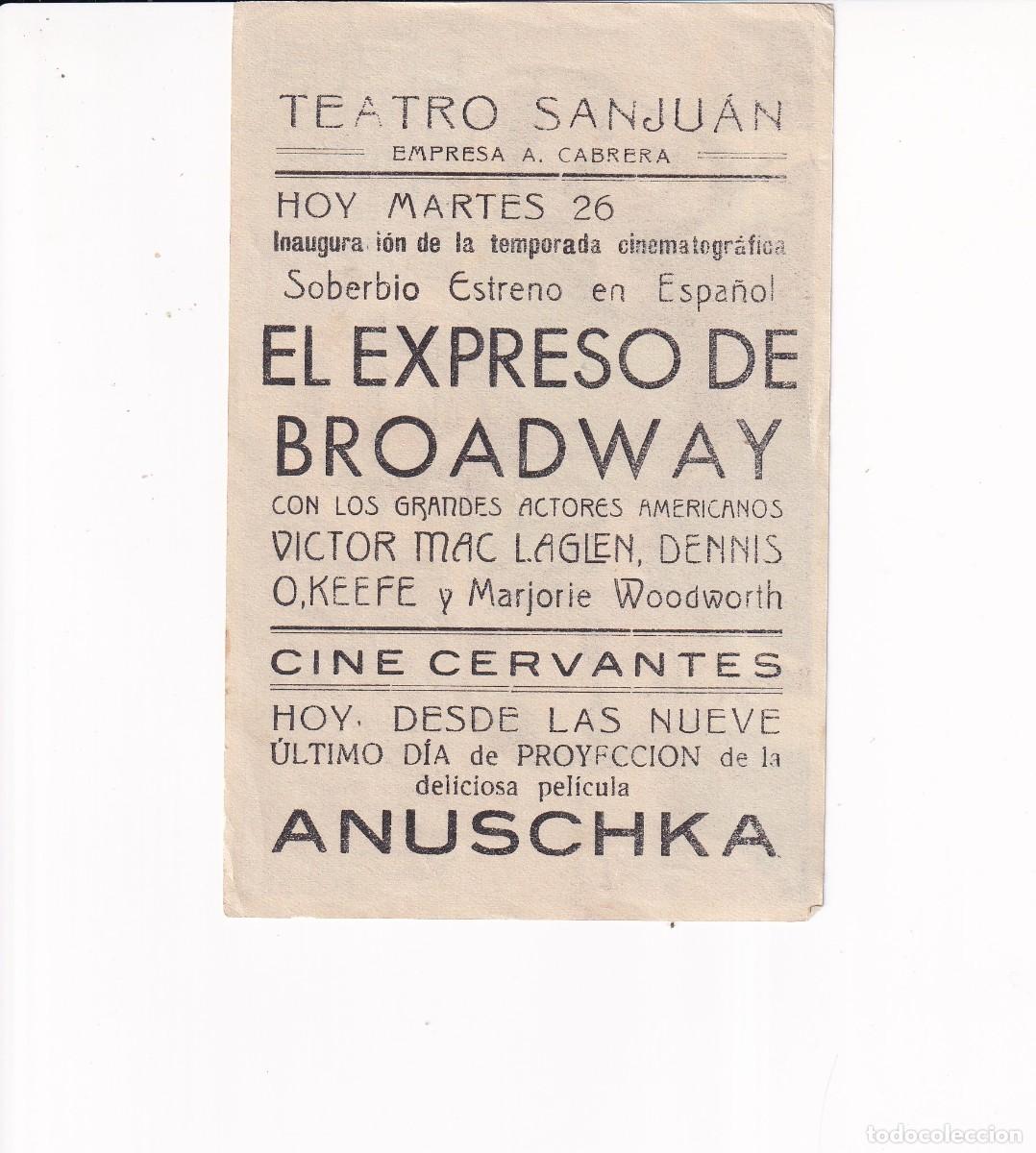 Cine: EL EXPRESO DE BROADWAY .- VICTOR McLAGLEN - Foto 2