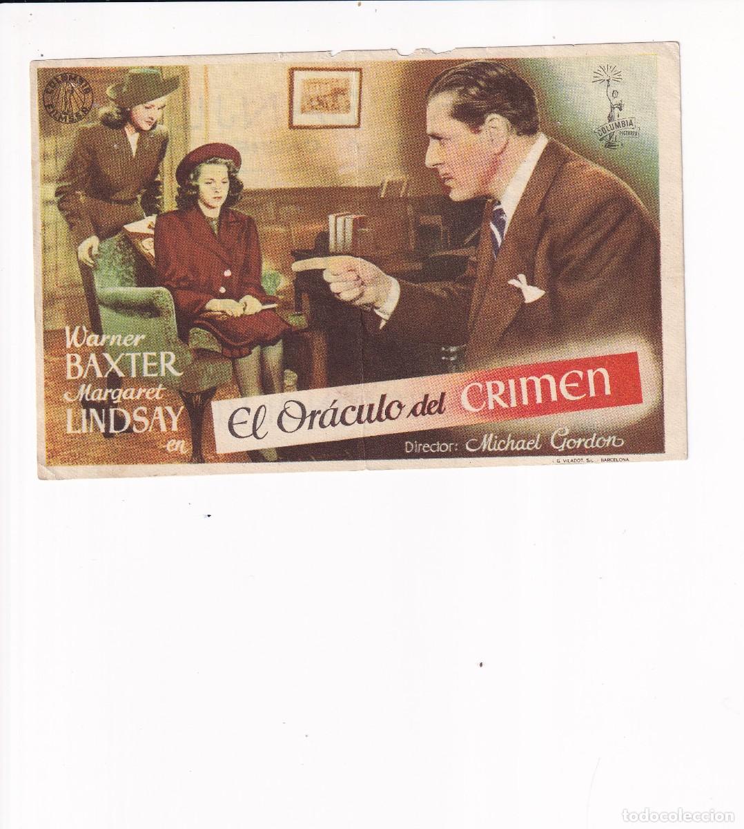 Cine: EL ORACULO DEL CRIMEN .- WARNER BAXTER - Foto 1