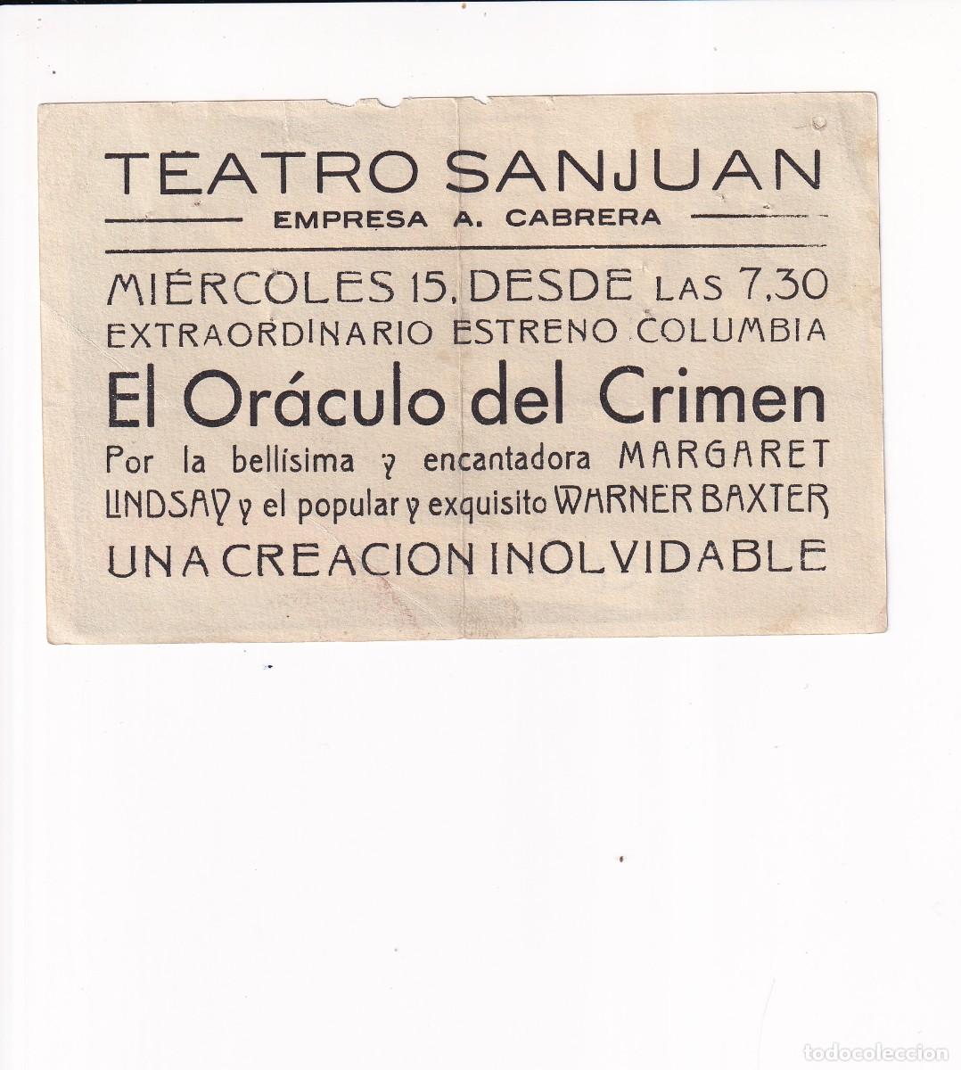 Cine: EL ORACULO DEL CRIMEN .- WARNER BAXTER - Foto 2