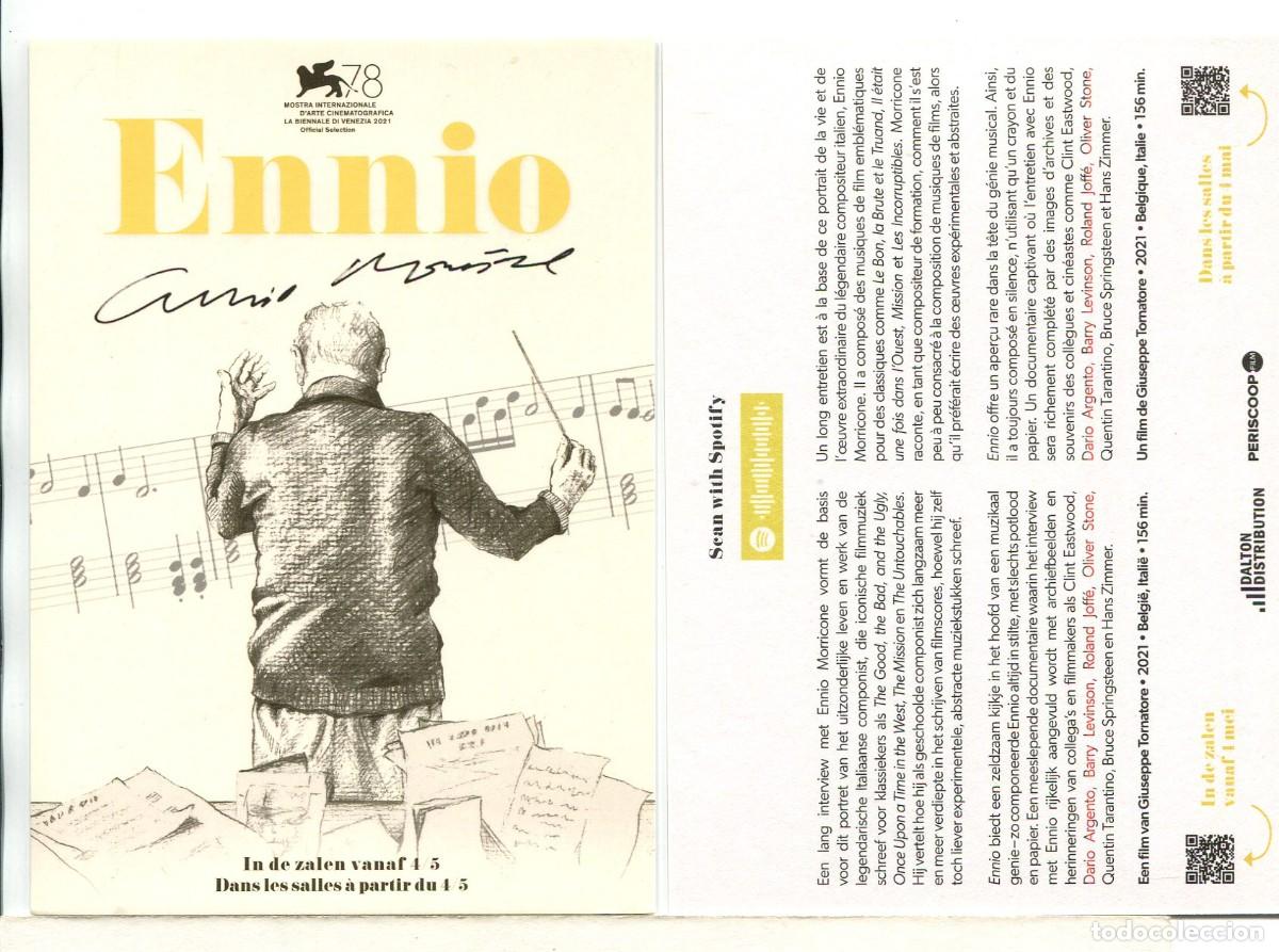  Flyers Publicitaires de films Anciens: ENNIO de Giuseppe Tomatore.