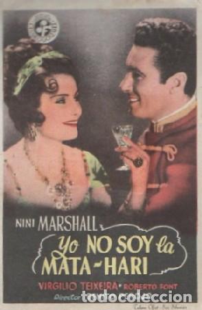 Folhetos de m&atilde;o de filmes antigos de cinema: PROGRAMA DE CINE. YO NO SOY LA MATA-HARI PC-6296