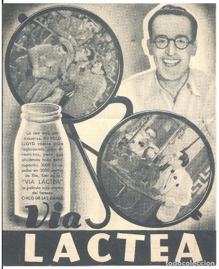 Cine: PTCC7 22 LA VIA LACTEA PROGRAMA DOBLE PARAMOUNT HAROLD LLOYD - Foto 2