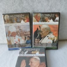 Cine: DVD, LOTE DE 3, JUAN PABLO II , EL HOMBRE ,EL PAPA. SIN DESPRECINTAR.. Lote 387332219