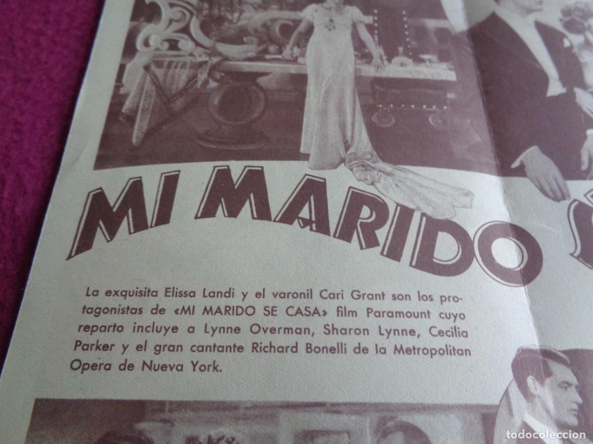 Cine: MI MARIDO SE CASA PROGRAMA DOBLE PARAMOUNT CARY GRANT ELISSA LANDI - Foto 5