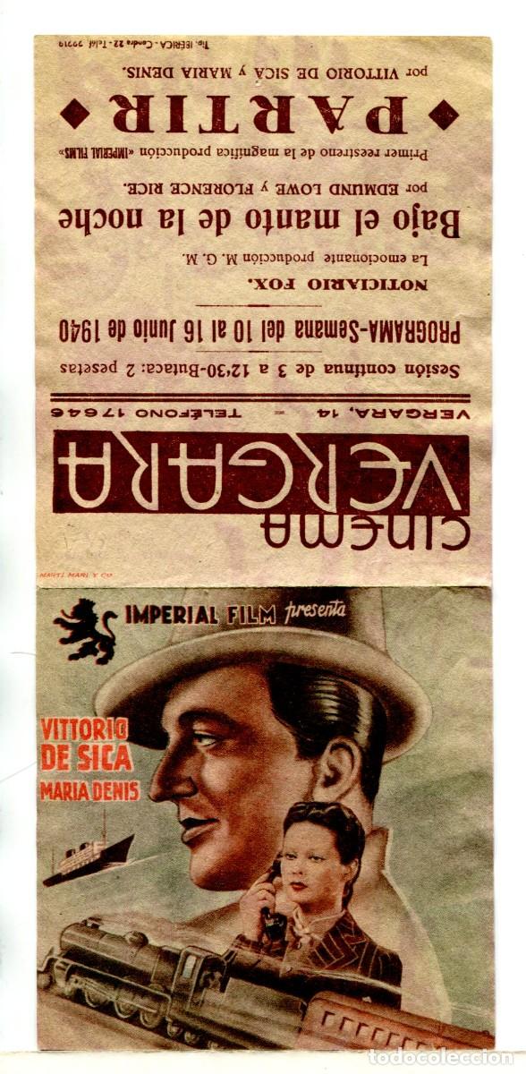 Cinema: PARTIR,con Vittorio de Sica.