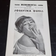 Cine: PROGRAMA DE MANO - JOSEFINA GUELL - EL MEU MARIT TE PA A L'ULL 1968. Lote 387948929