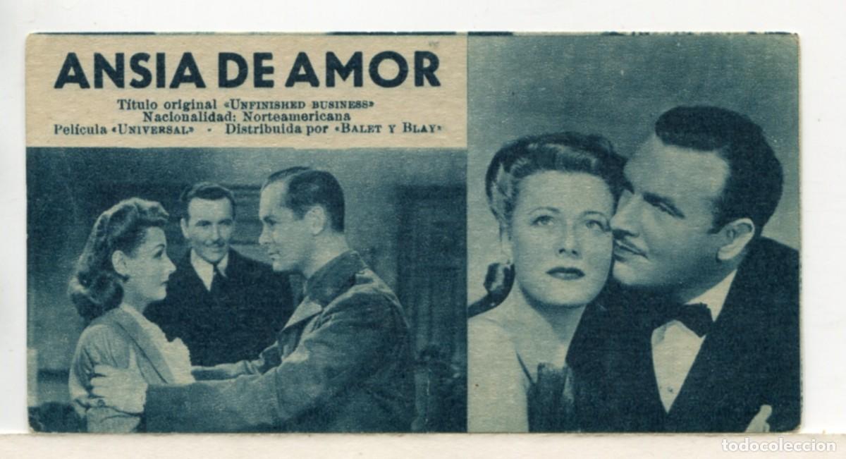 Cinema: ANSIA DE AMOR, con Irene Dunne. FICHA 241.