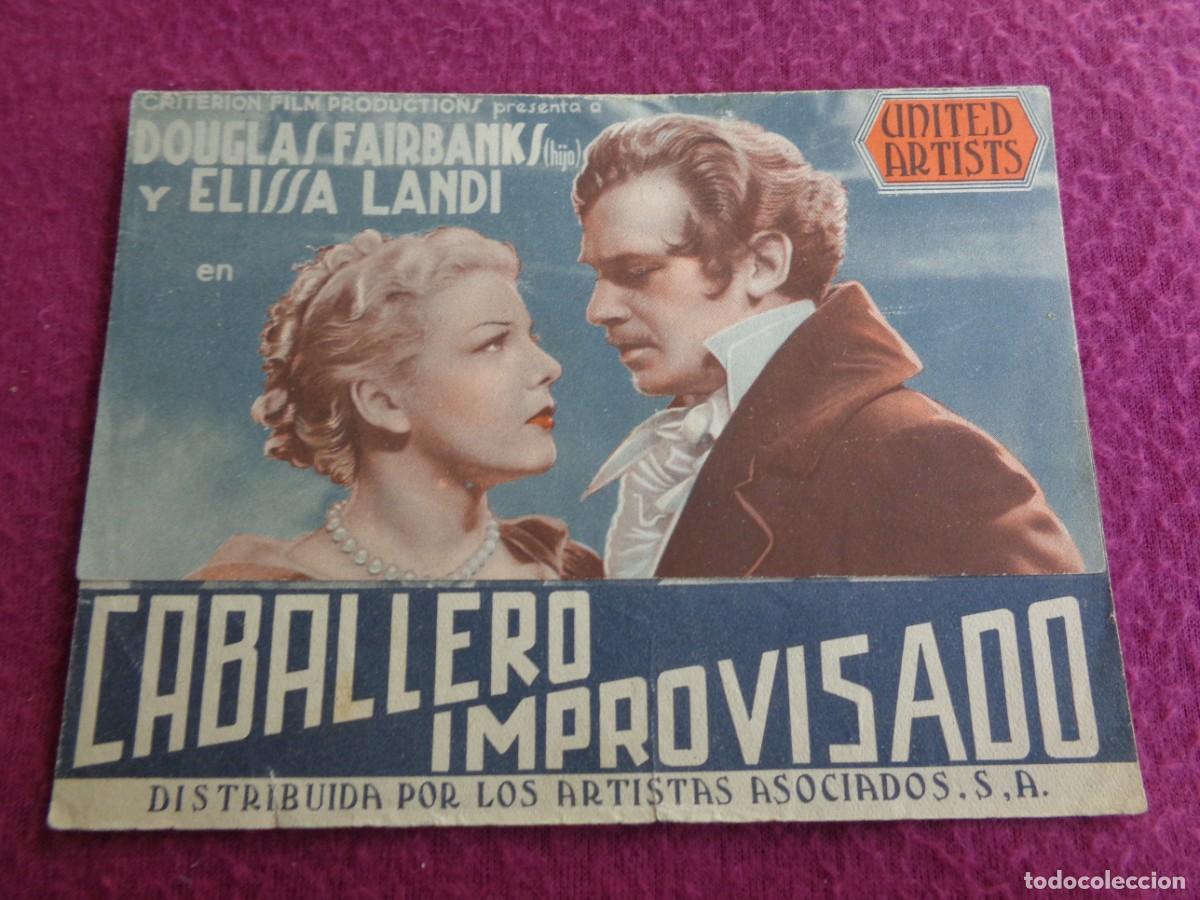 Cinema: Caballero improvisado - Douglas Fairbanks, Elissa Landi - Con publicidad CINEMA TRIANON VALENCIA
