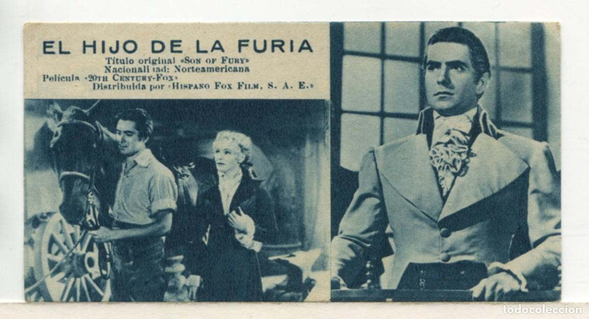 Cinema: EL HIJO DE LA FURIA, con Tyrone Power. FICHA N&ordm;186.