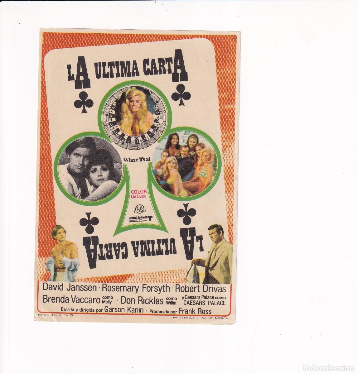 Cine: LA ULTIMA CARTA .- DAVID JANSSEN - Foto 1