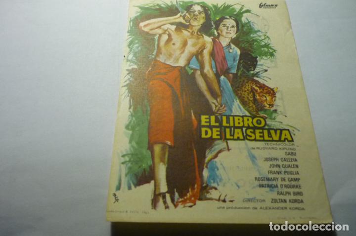 Cinema: programa el libro de la selva sabu publicidad avenida reus