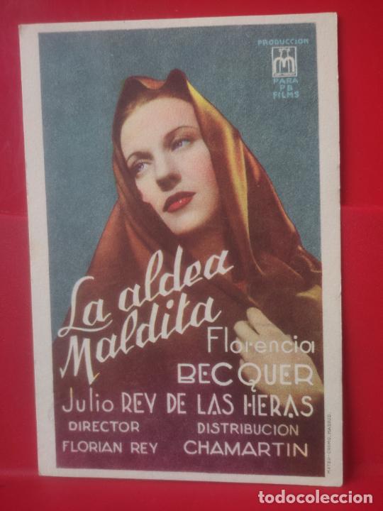 Cine: ALDEA MALDITA BECQUER REY DE LAS HERAS FOLLETO PROGRAMA MANO CINE AVENIDA ORIGINAL A&Ntilde;OS 40
